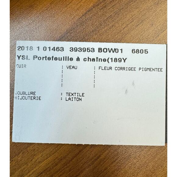 Saint Laurent 2018 Cassandre Wallet on Chain Red w/box - Picture 11 of 15